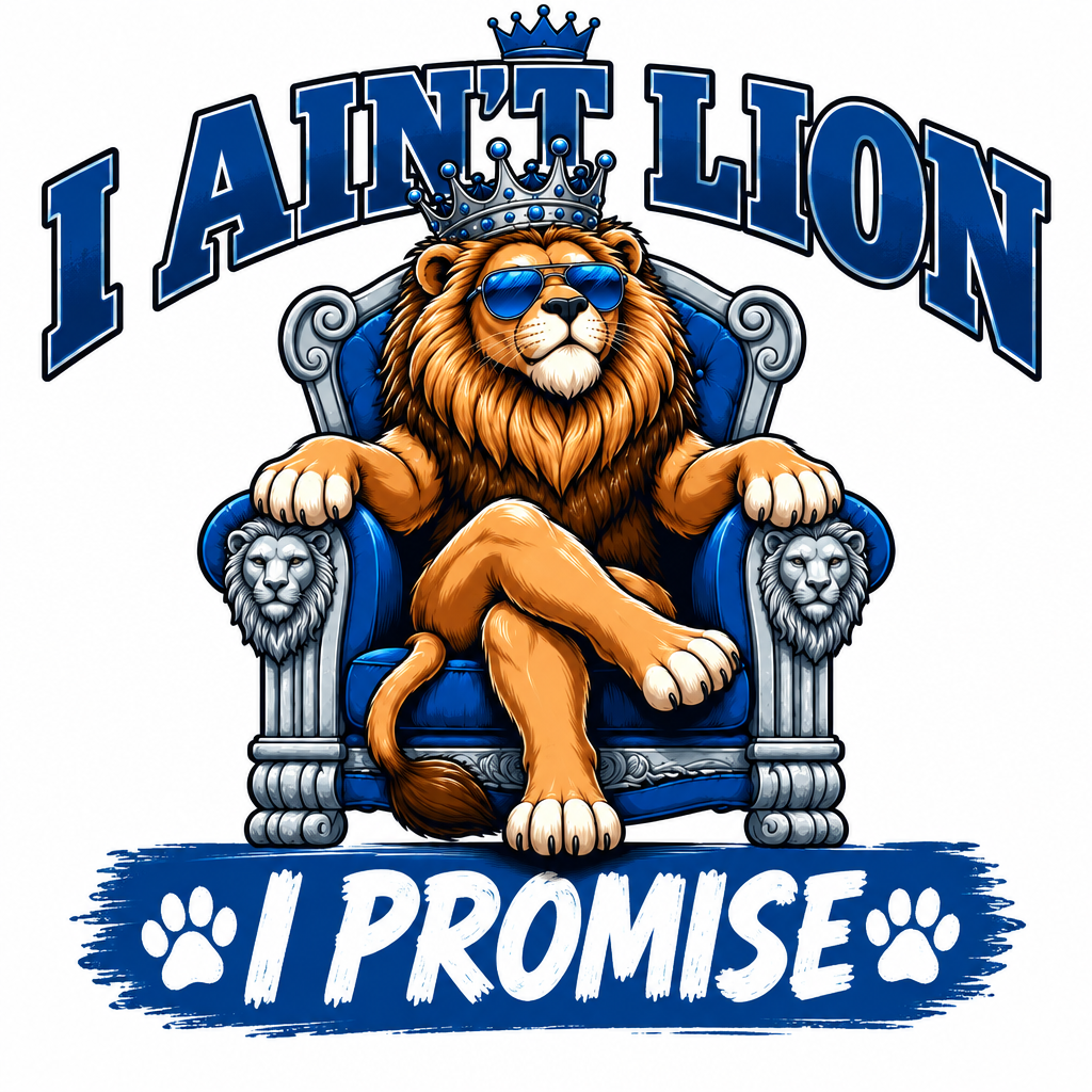 I Ain't Lion I Promise - Funny T-Shirt Design